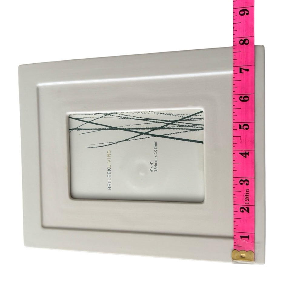 (NWB) Belleek Living Beautiful 6 x 4 Stepped Frame Offwhite - Picture 10 of 10